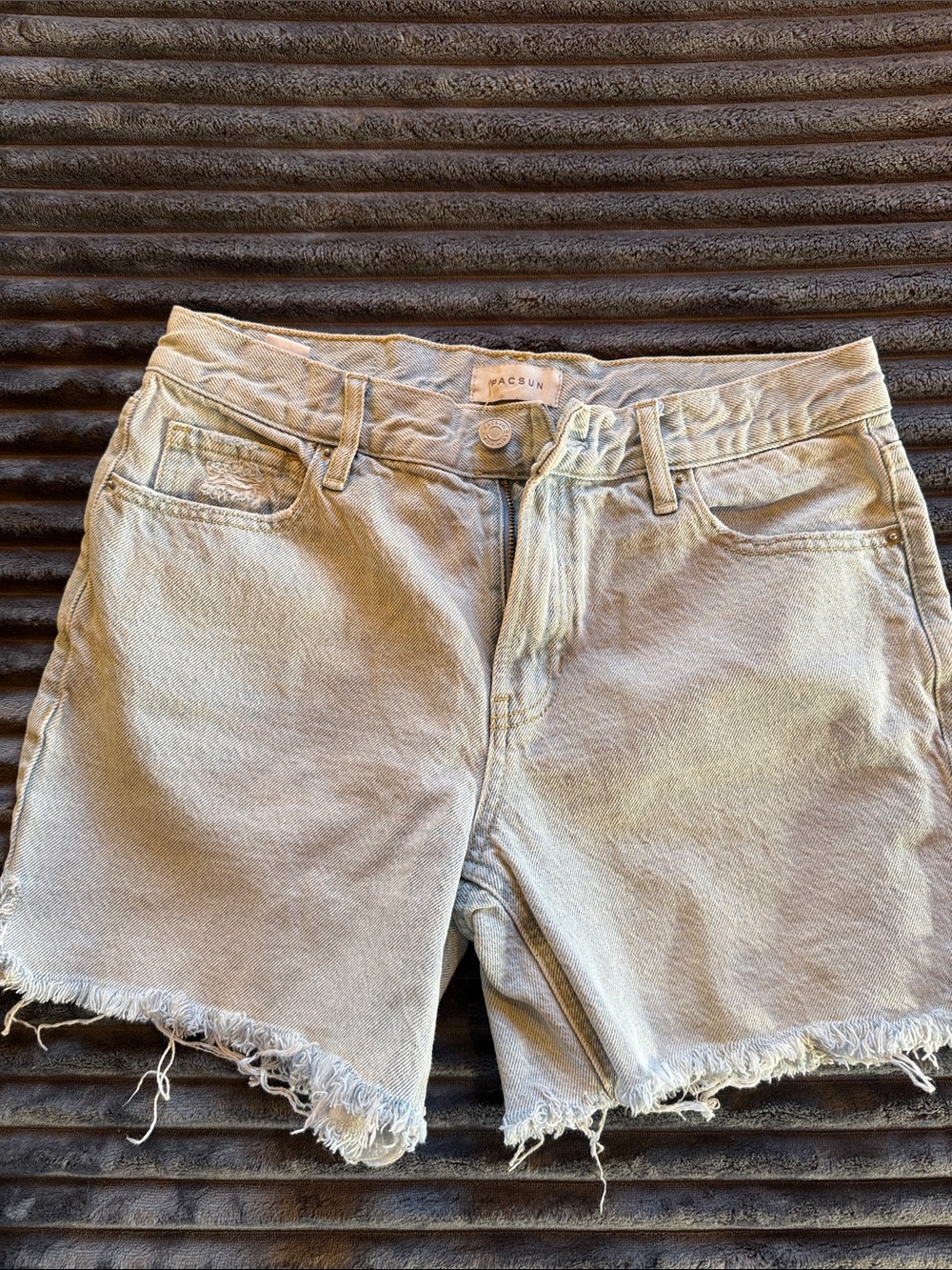 PacSun Women's Light Blue Distressed Denim Cutoff Shorts